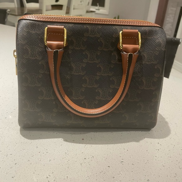 Celine small Boston triomphe canvas bag - Picture 2 of 14